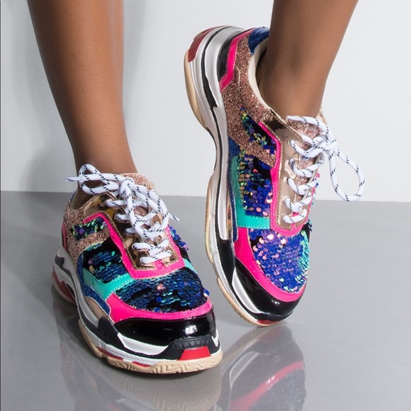cape robbin sequin sneakers